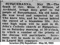 Millane, Rev. MilesJ